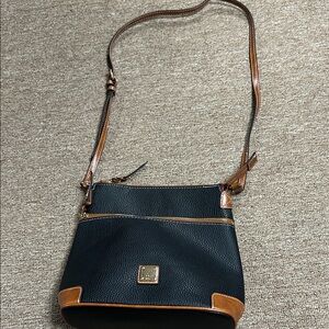 Dooney & Bourke Black and Brown Crossbody Bag